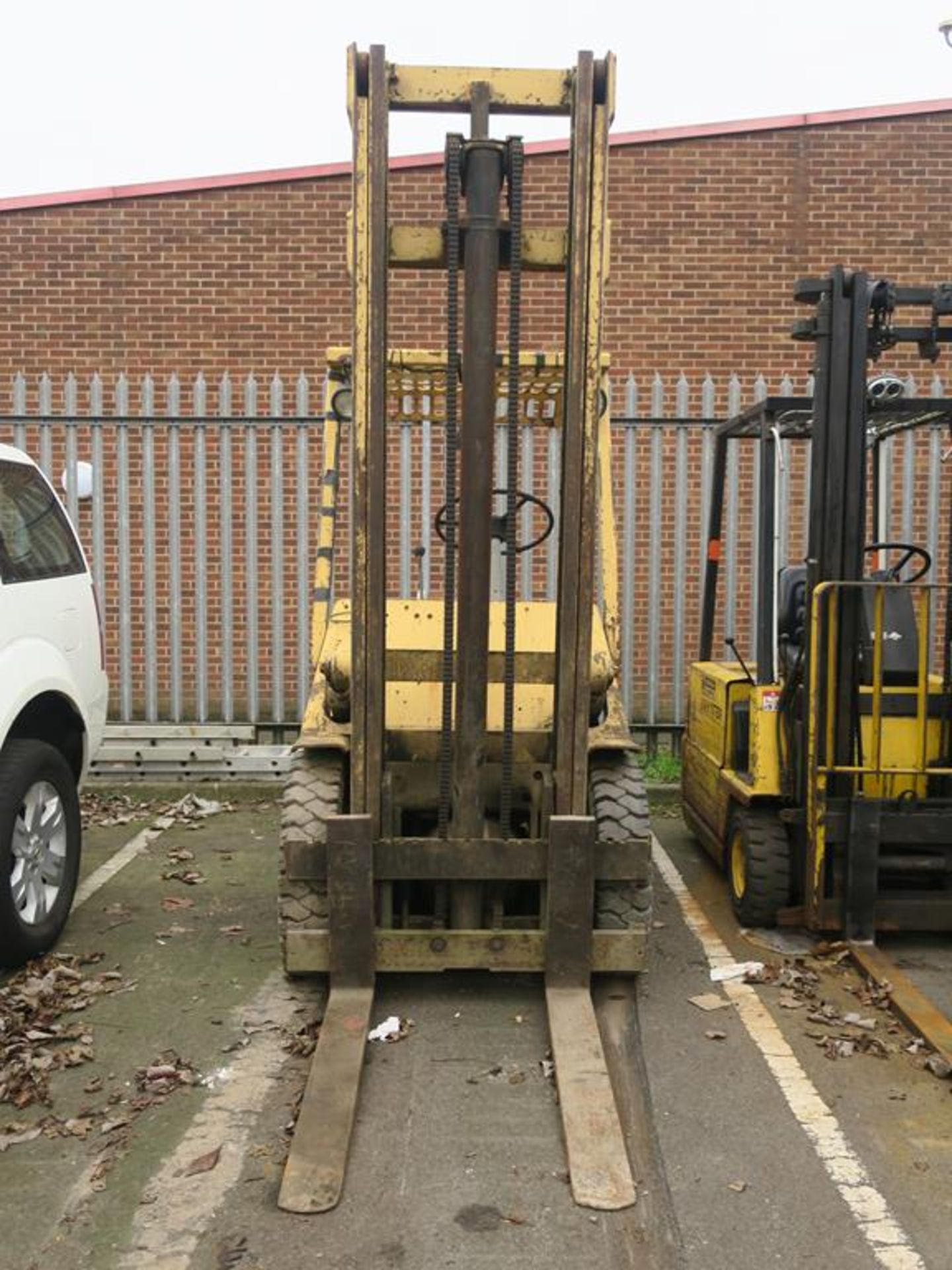 * Hyster 5.0 Diesel Forklift with duplex mast. Please note Buyer to Remove.