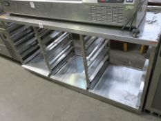 Stainless Steel Preparation Table built in shelving rack below