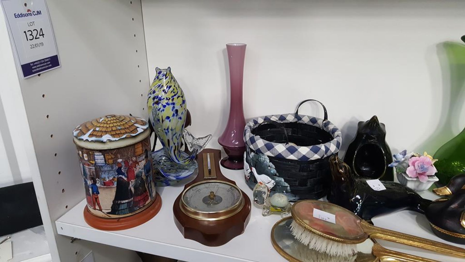 Two shelves of miscellaneous items including a Beswick Bluetit, 'Summer Haze' by Lilliput Lane, - Image 5 of 5