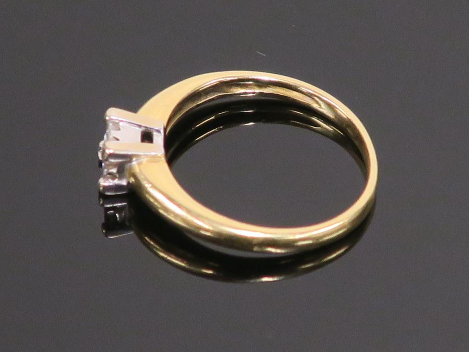 A 9ct Gold Diamond Solitaire Ring size L (weight 2.4g) (est £80-£120) - Image 3 of 3