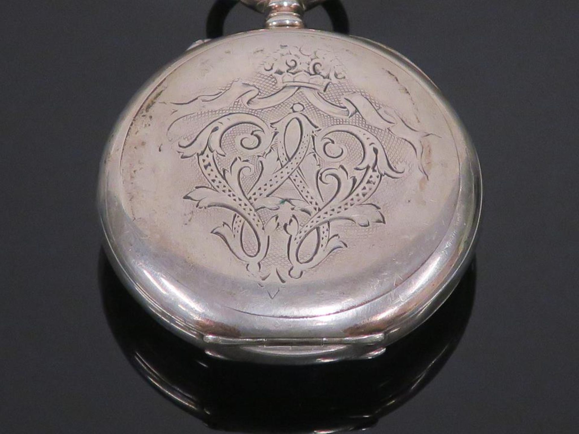A Fine Silver Pocket Watch Hallmarked with 0.800, 1327426, a Grouse, a German Crescent Moon and - Image 7 of 7