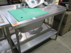 Stainless Steel Sink/Prep Table with undershelf
