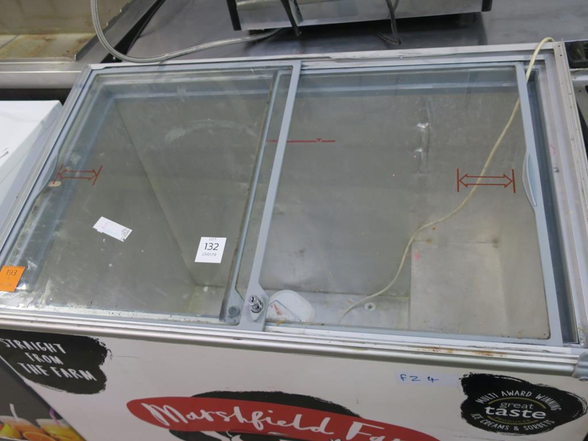 Glass Topped Display Freezer on wheels - Image 2 of 2