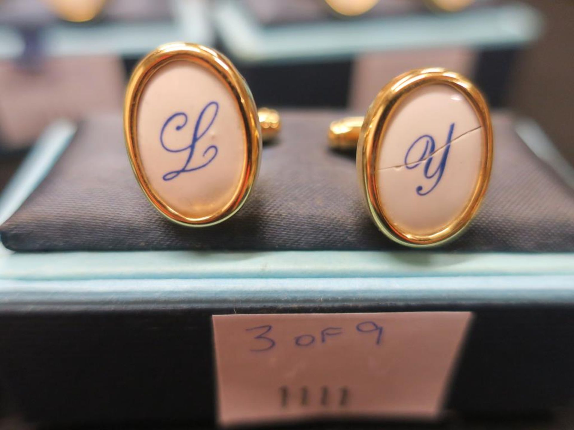 * 9 Pairs of Monogrammed Cuff Links - see photographs (RRP c £200) - Image 10 of 10