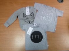 A quantity of Children's Sweatshirts in grey by 'Tobias and the Bear', sizes 0-6mths - 4-5yrs,