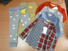 A quantity of Cotton Shirts by 'Where's That Bear' in Chambrey Patch and Hackney Mix, sizes 2-3yrs -