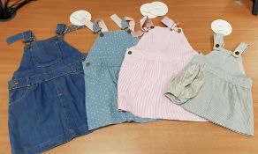 Qty of Dungarees by 'Dotty Dungarees', Trousers and Skirts, Trousers in blue & pink, ages 2-3yrs -