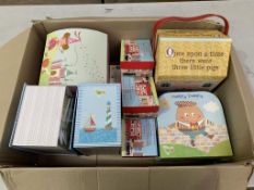 * A box containing a selection of Churchill Childrens Melamine Items to include Bowls, Spoons, Egg