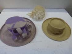 * A selection of Ladies Formal Hats to include After Six (no price), Medici, A Hat Studio (3) (