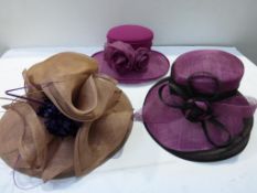* A selection of Ladies Formal Hats to include ''Cappello Condici'' and ''Laura McClellard -