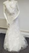 * Allure 2864 Size 14-16, Ivory (RRP £1050) (number of holes in netting, see photographs)