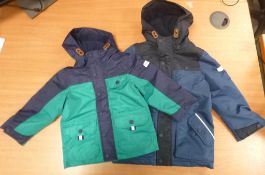 8 x Winter Weight Coats in blue & green, sizes 1yrs - 9-10yrs, approx RRP £550