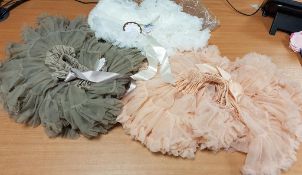 Children's Tutus by Bob + Blossom in cream, salmon pink & coffee, sizes 0-18mths - 4-8yrs, 5