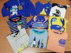 Qty of Children's long & short sleeved T-shirts, sizes 1yr - 9-10yrs, over 20 garments, approx