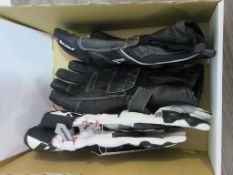 * Two pairs of Motorcycle Gloves to include a pair of Spidi GB Carbo3 Gloves in Black and White size