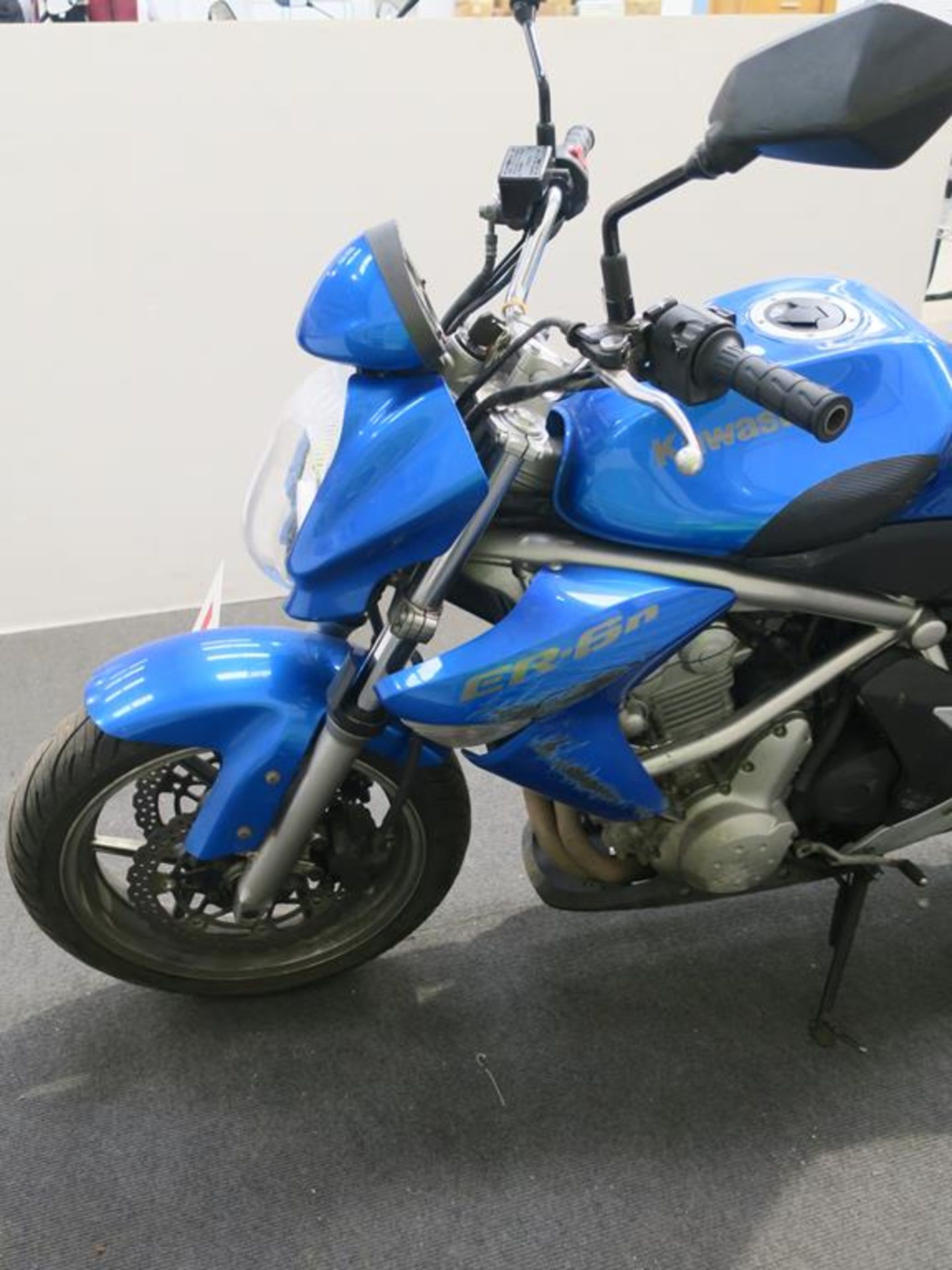 * A Kawasaki (Blue) ER-6n 649cc petrol Motorbike (untaxed); MOT history passes since 2011; date of - Image 12 of 14
