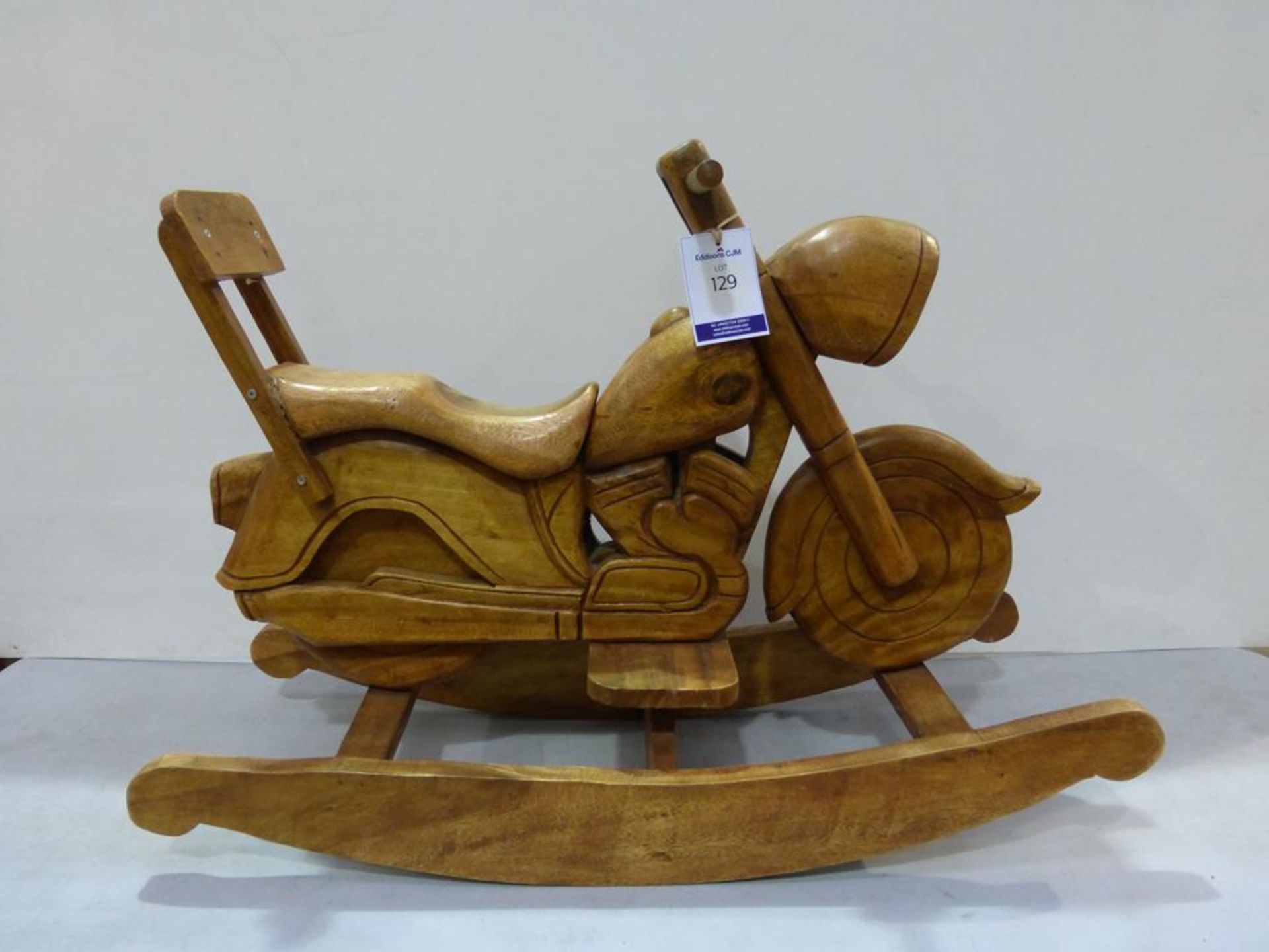 * Wooden Rocking Motorbike Childrens Furniture H725cm W98.5cm D36cm (RRP £195)