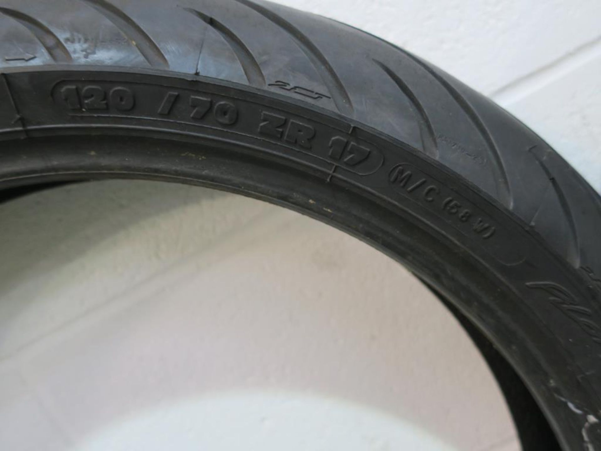 * A Michelin 2CT 120/70/ZR17 Motorcycle 58W Wet Tyre together with a MAXXIS Supermax Radial 110/70 - Image 3 of 4