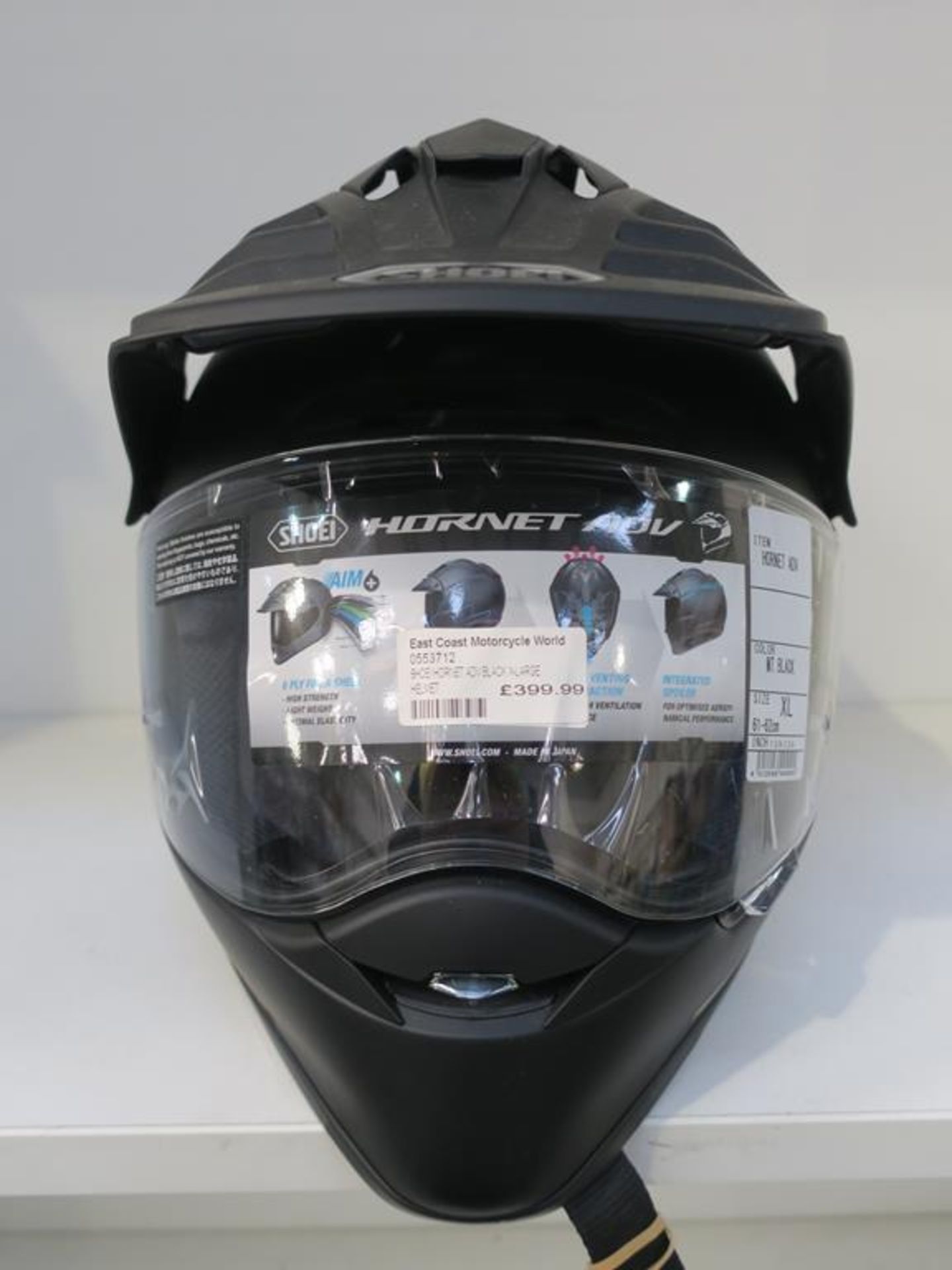 * A Shoei Hornet Adv Black XL Helmet (RRP £399.99) - Bild 2 aus 4