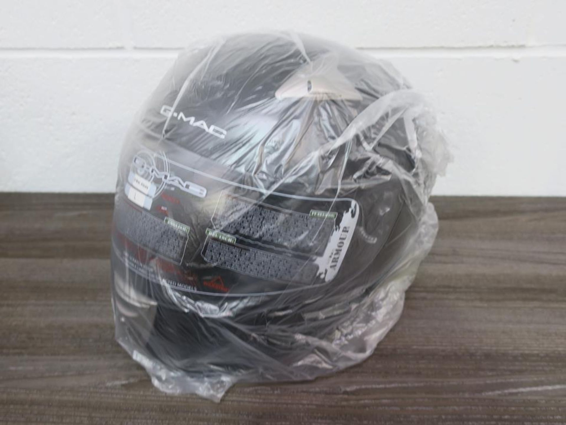 * A G-Mac Pilot Satin Black 108136 Helmet size L (RRP £36.99) - Image 3 of 3