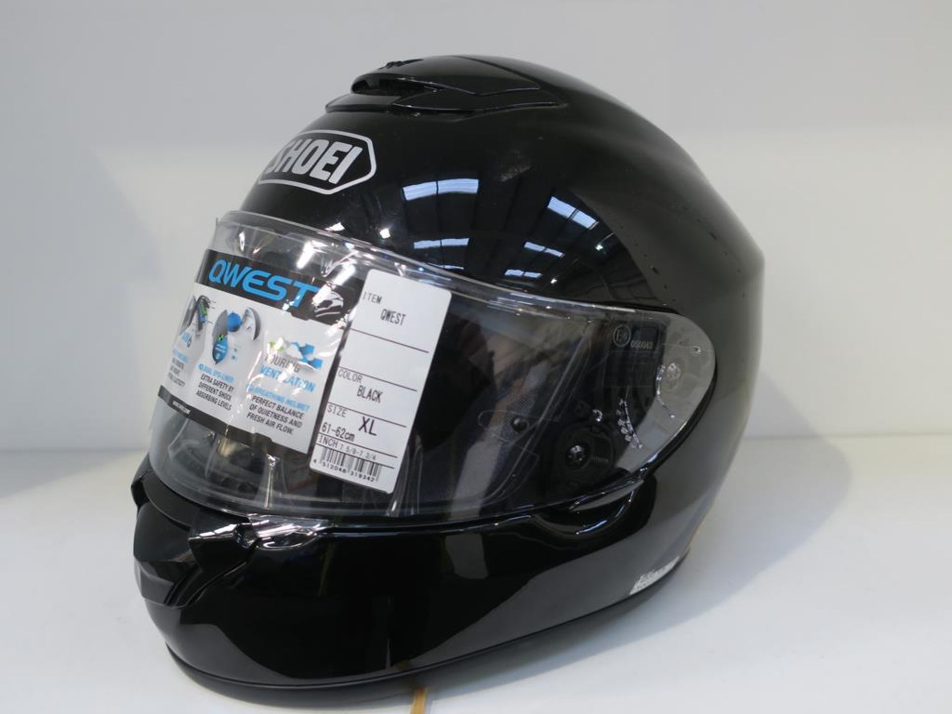 * A Shoei Qwest Black XL Helmet (RRP £269)