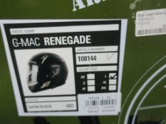 * G-Mac Renegade Satin Black 108144 Helmet size L (RRP £62)