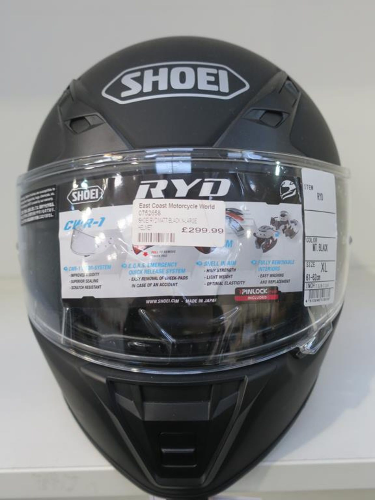 * A Shoei Ryd Matt Black XL Helmet (RRP £256.99) - Image 2 of 4