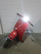 * A Red Vespa 150 Front Wheel Wall Mounted Light (no fixings)