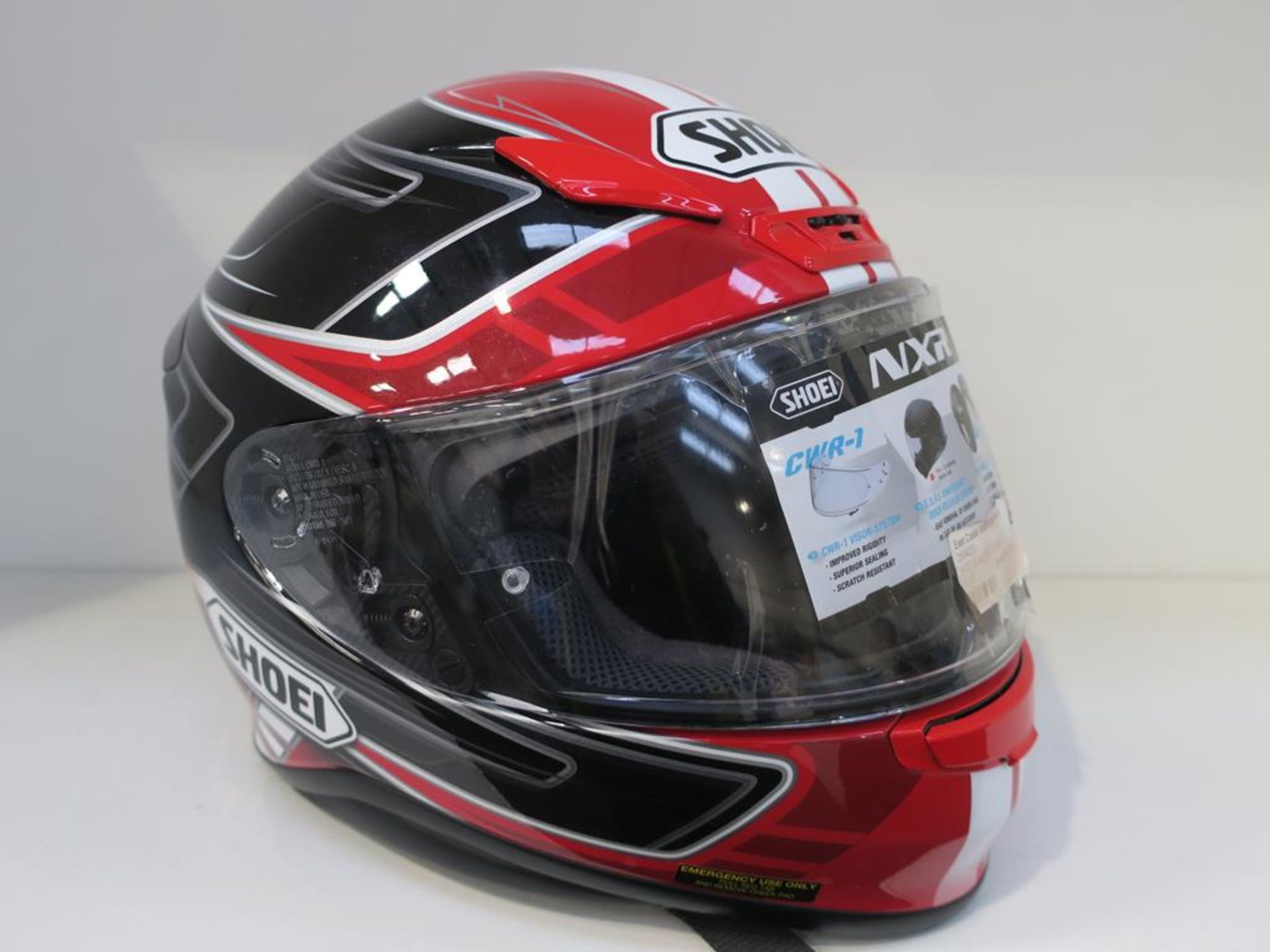 * A Shoei NXR Valkyrie TC-10 Red/Black XL Helmet (RRP £469) - Image 3 of 4