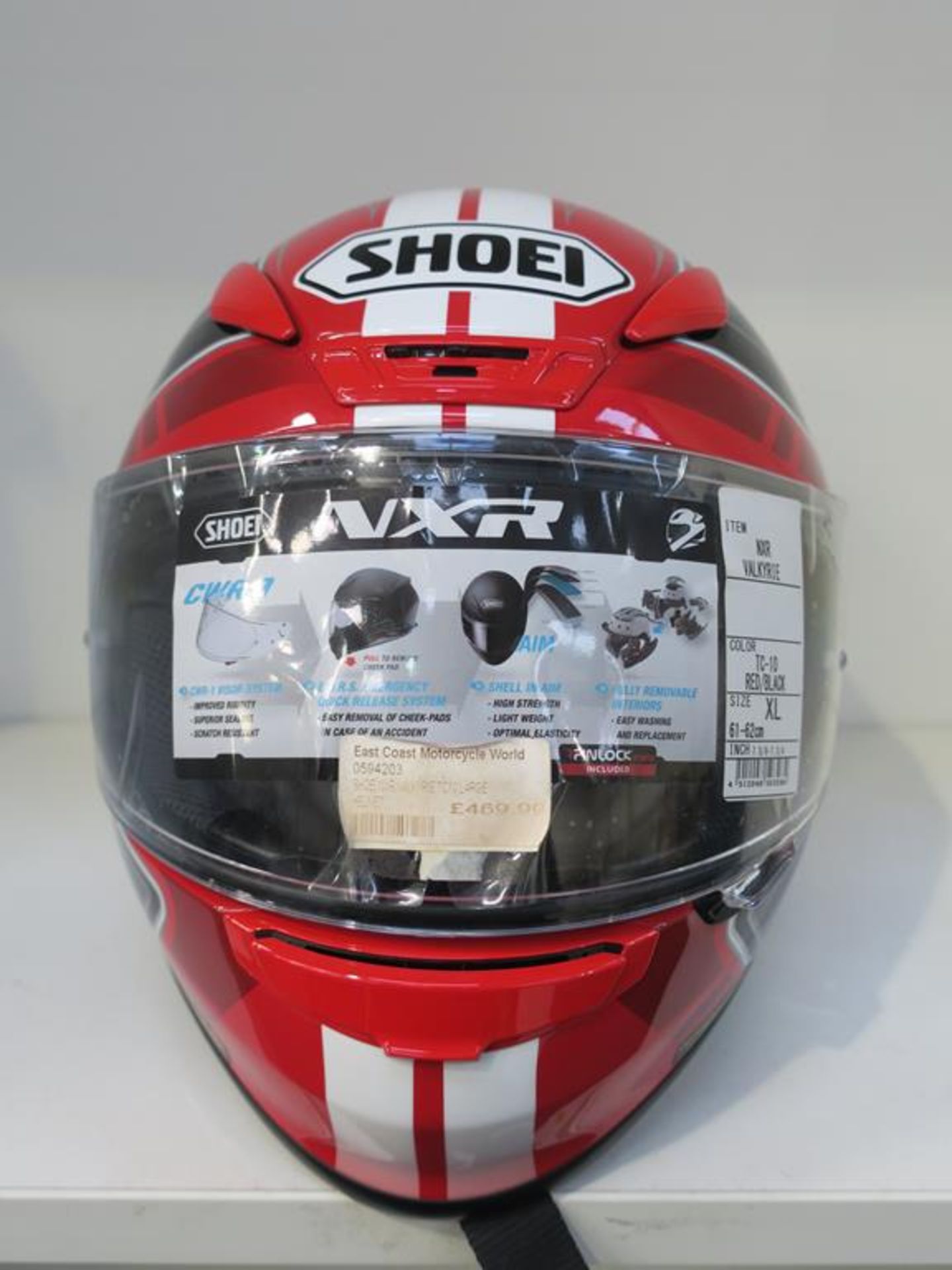 * A Shoei NXR Valkyrie TC-10 Red/Black XL Helmet (RRP £469) - Image 2 of 4