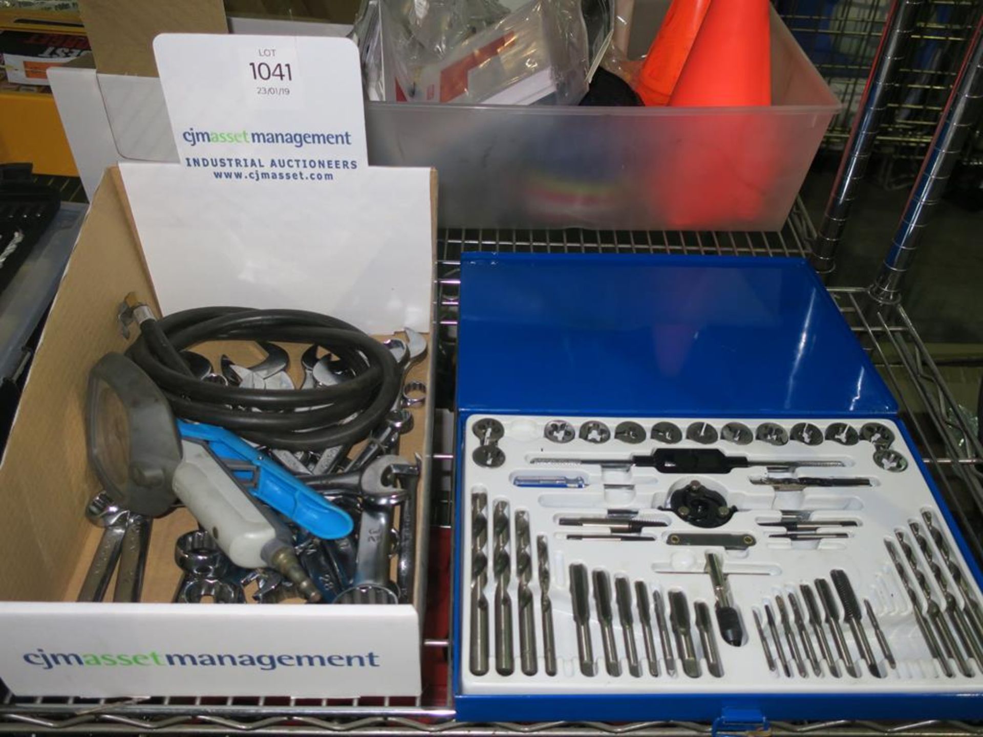 * Shelf to contain Tap and Die Set, Combination Spanner Set, Air Force Tyre Inflator EXT