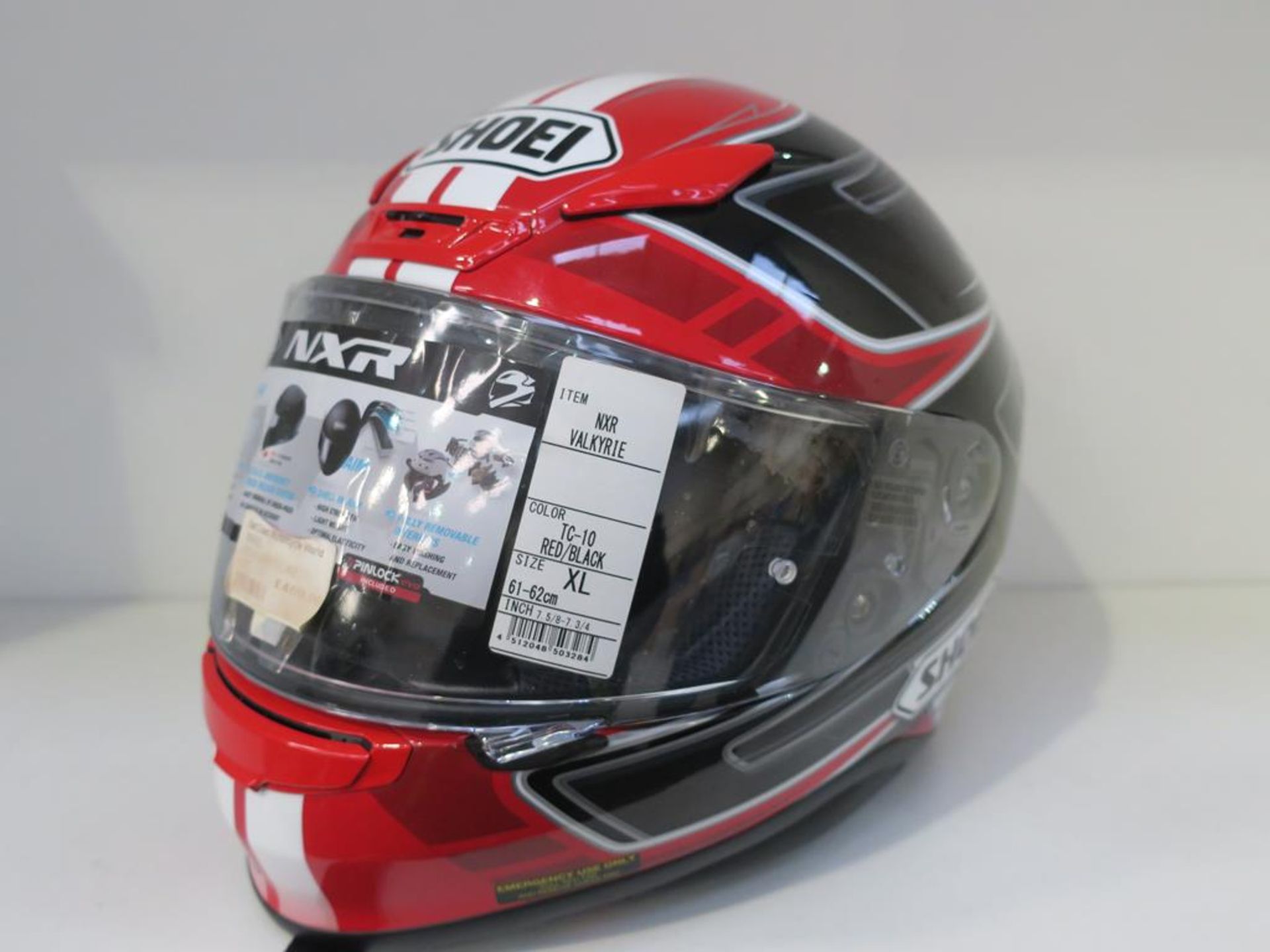 * A Shoei NXR Valkyrie TC-10 Red/Black XL Helmet (RRP £469)