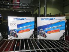 * 2 x Dynavolt DTX12-BS 12V 10AH Motorcycle Boxed Batteries and six Acid Refills