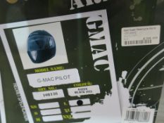 * A G-Mac Pilot Satin Black 108136 Helmet size L (RRP £36.99)