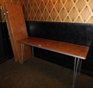 3 x 6ft medium oak effect fold up tables