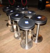 8 x Brushed steel high stools