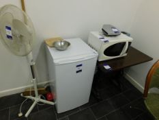 Unbadged fridge, microwave, toaster