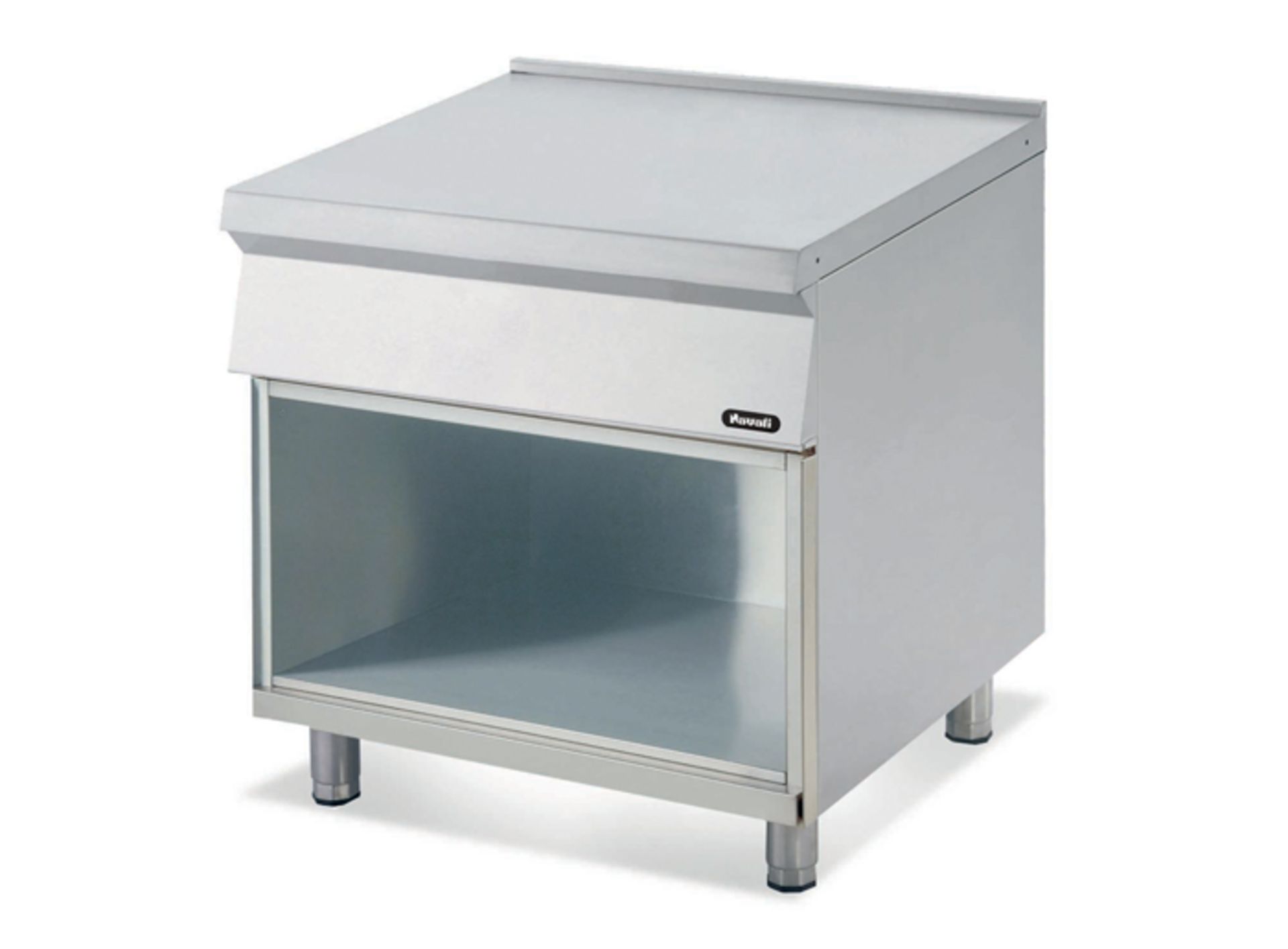 * NNWC 4-75 MR Nayati Meritus Stainless Steel Preparation Table with Open Cabinet Under (400 x 750 x
