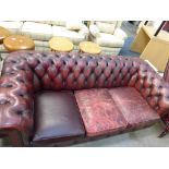 This is a Timed Online Auction on Bidspotter.co.uk, Click here to bid. A red leather upholstered