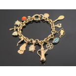 This is a Timed Online Auction on Bidspotter.co.uk, Click here to bid. An 18ct Gold Charm Bracelet