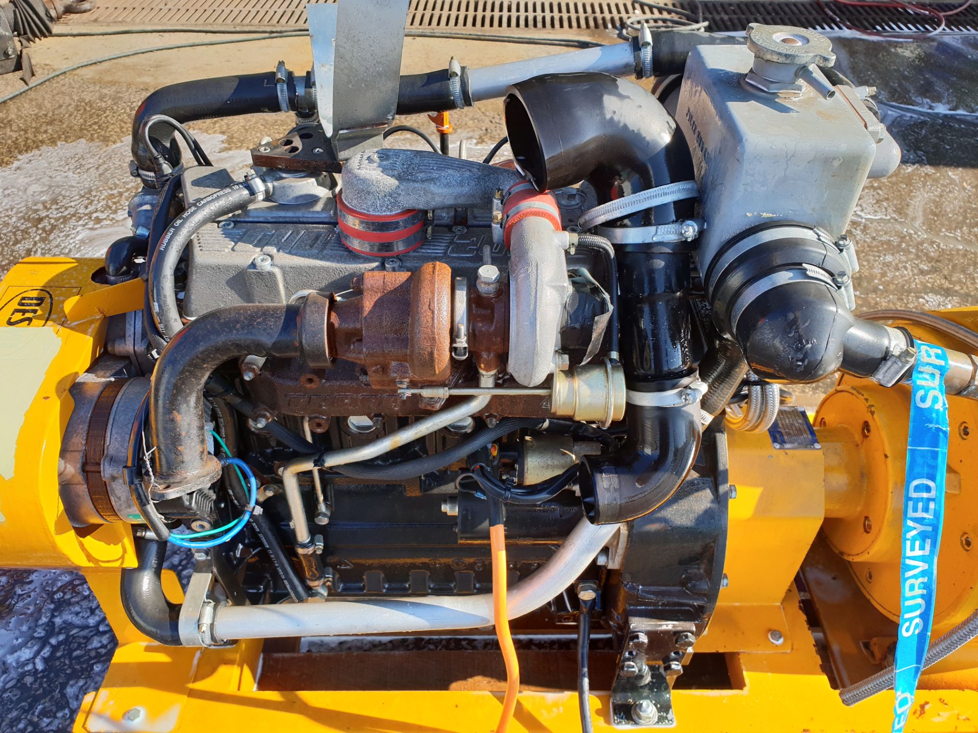 * Desmi Skid Mounted Water Pump Lomardini 4 cylinder Turbo Diesel Engine. Please note this lot is - Image 3 of 4