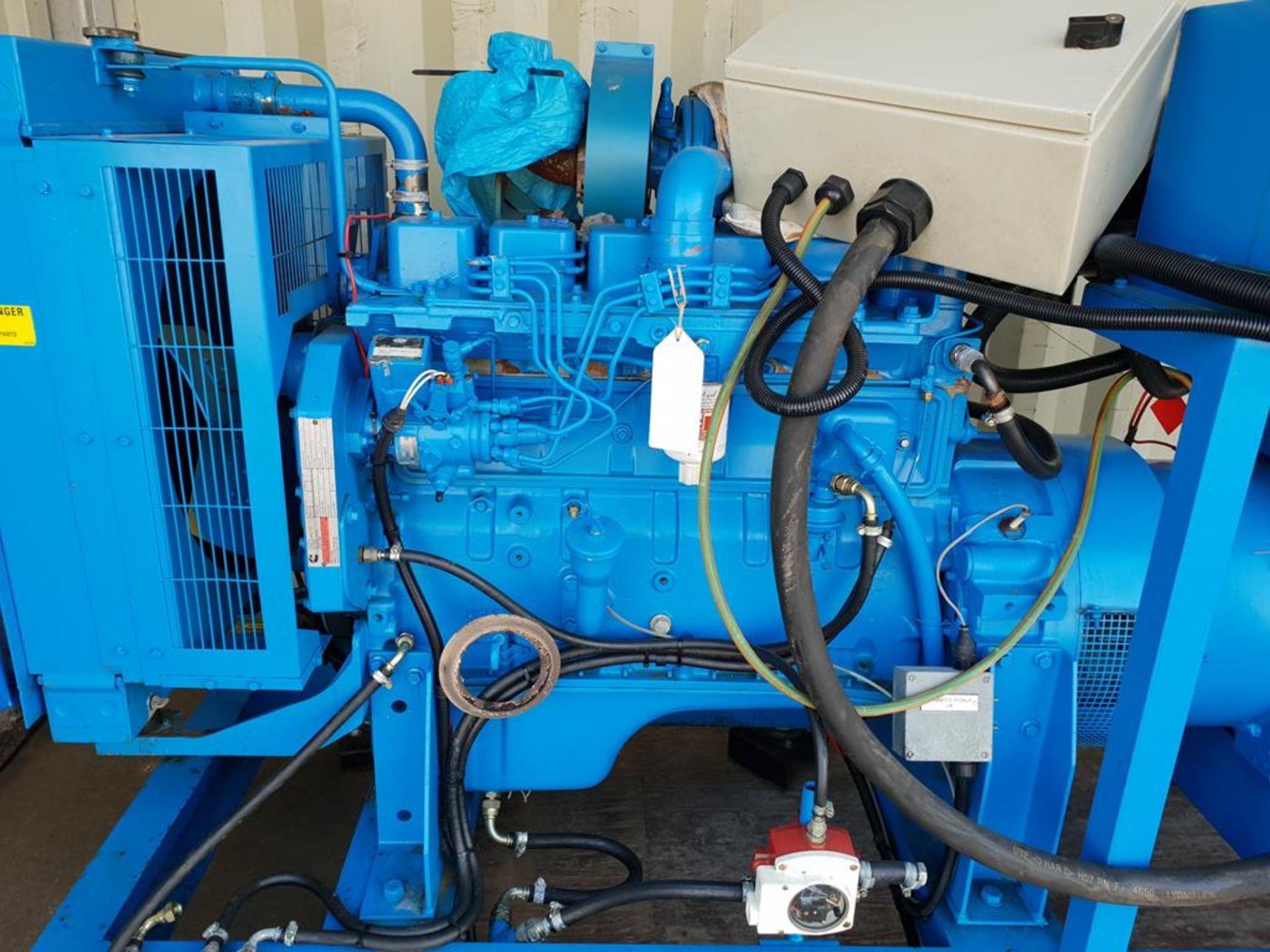 * Cummins/Marelli 85KVA Standby Generator. A 1995 85KVA Diesel Skid Mounted Standby Generator with - Image 2 of 11