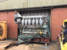 * Ruston Marine Diesel Engine, weight approx.19000kgs. Please note this lot is located at Remax