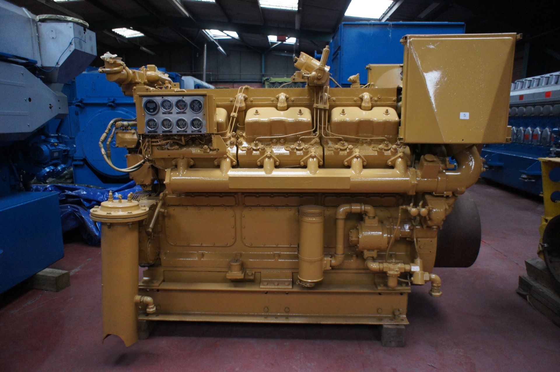 * Caterpillar D398 V12, 4-Stroke-Cycle Water cooled Diesel Engine with Radiator. Please note this