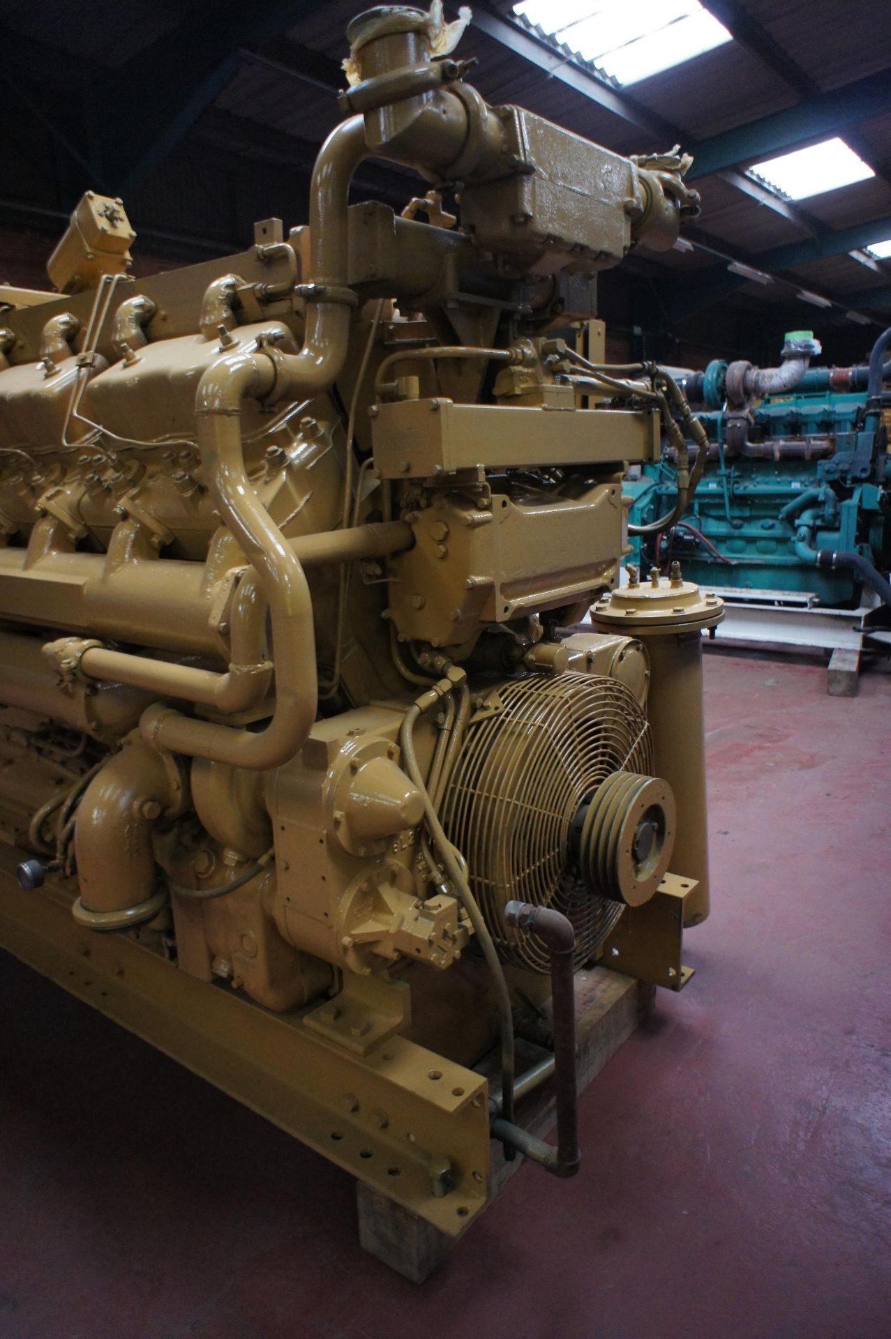 * Caterpillar D398 V12, 4-Stroke-Cycle Water cooled Diesel Engine with Radiator. Please note this - Image 6 of 9