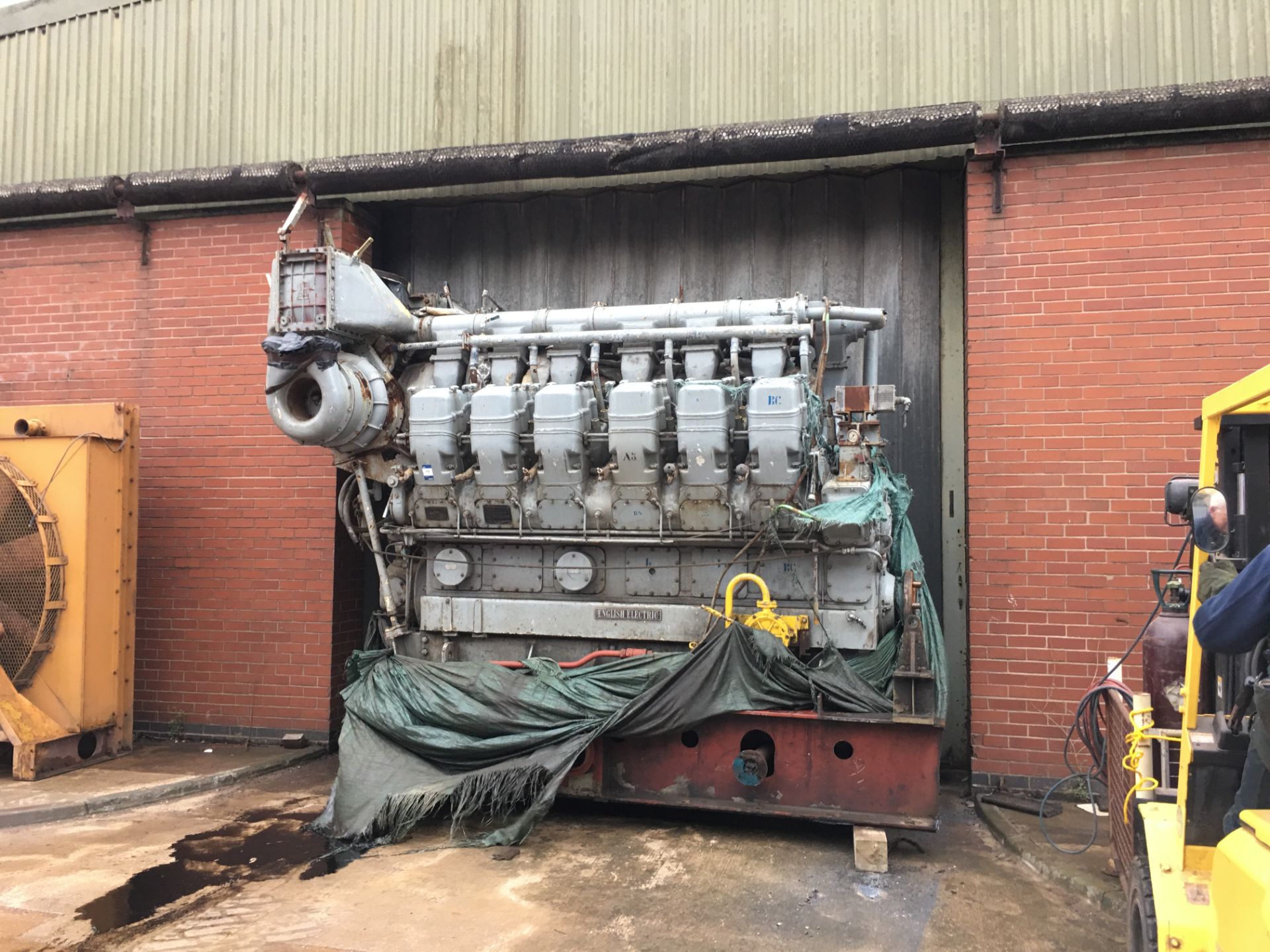 * Ruston Marine Diesel Engine, weight approx.19000kgs. Please note this lot is located at Remax
