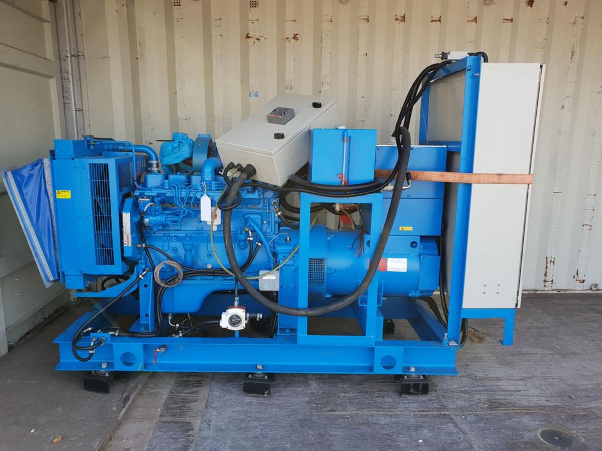 * Cummins/Marelli 85KVA Standby Generator. A 1995 85KVA Diesel Skid Mounted Standby Generator with