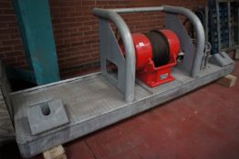 *Gearmatic 22SCR Marine Specification hydraulic winch, mounted on Galvanised Frame, unused. Please