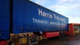 * M&G Triaxle Curtainside Trailer. An M&G Triaxle Curtainside Trailer, 13.5m, Chassis No:32834, Test