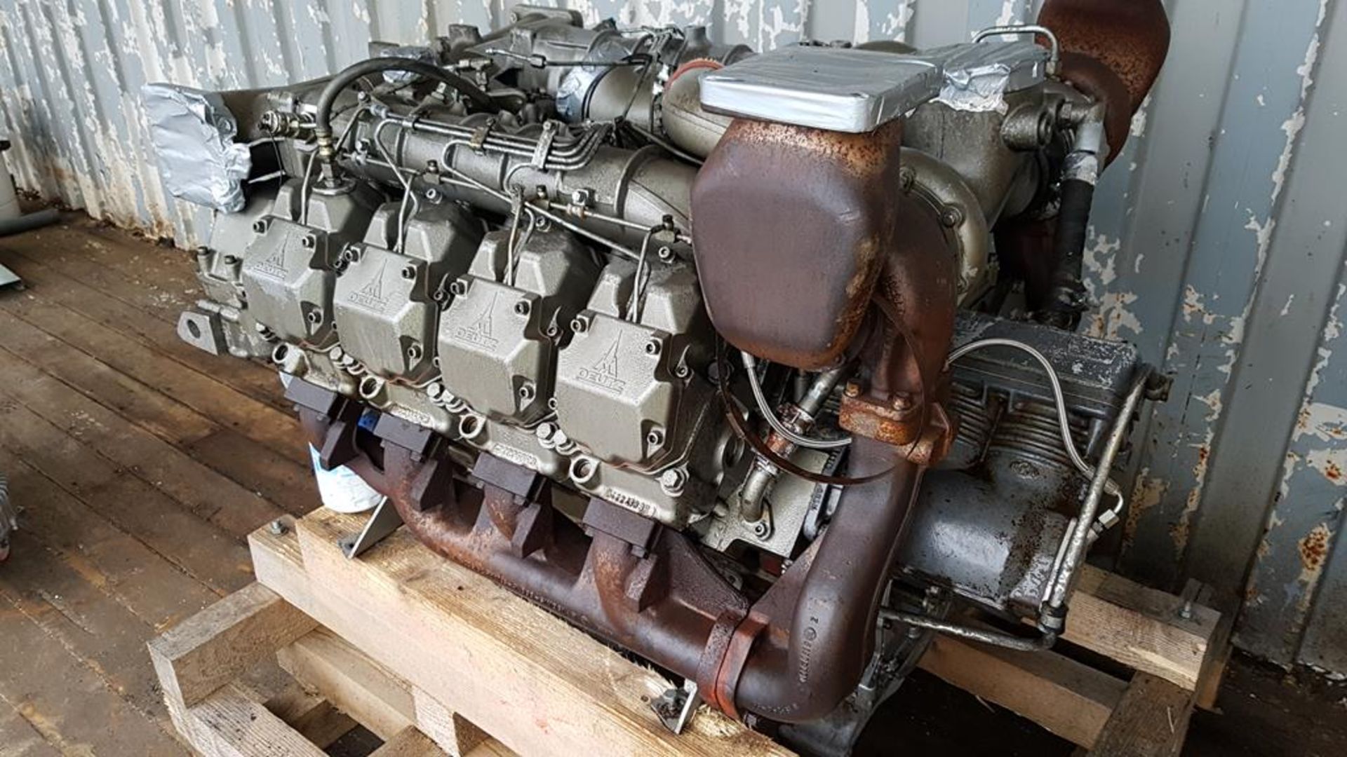 * Deutz 1015 Water Cooled V8 Industrial Diesel. A Deutz Model 1015 Water Cooled V8 Industrial Diesel